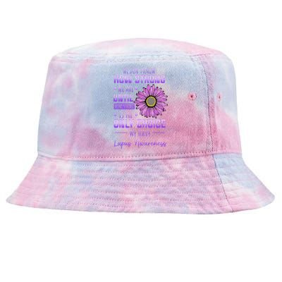 Lupus Awareness Funny Daisy In May We Wear Purple Tie-Dyed Bucket Hat