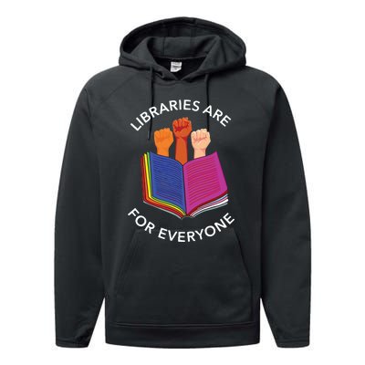 Libraries Are For Everyone Performance Fleece Hoodie