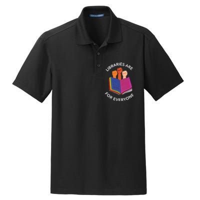 Libraries Are For Everyone Dry Zone Grid Polo