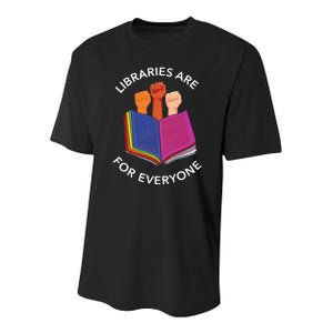 Libraries Are For Everyone Youth Performance Sprint T-Shirt