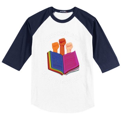 Libraries Are For Everyone Baseball Sleeve Shirt