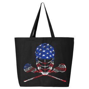 Lacrosse American Flag Lax Helmet And Sticks 25L Jumbo Tote