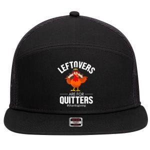 Leftovers Are For The Quitters 7 Panel Mesh Trucker Snapback Hat