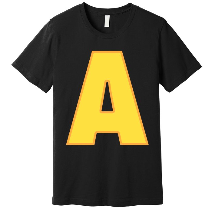 Letter A Funny Chipmunk Group Matching Halloween Costume Premium T-Shirt