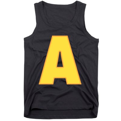 Letter A Funny Chipmunk Group Matching Halloween Costume Tank Top