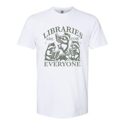 Libraries Are For Everyone Racoon Read Banned Book Librarian Softstyle CVC T-Shirt