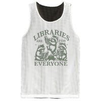 Libraries Are For Everyone Racoon Read Banned Book Librarian Mesh Reversible Basketball Jersey Tank