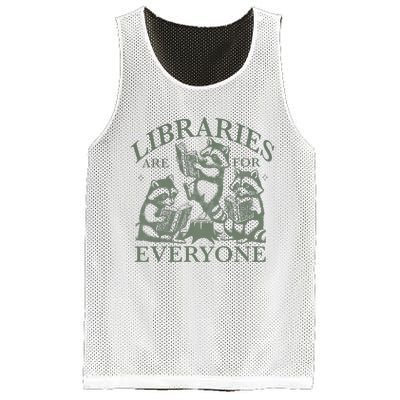 Libraries Are For Everyone Racoon Read Banned Book Librarian Mesh Reversible Basketball Jersey Tank