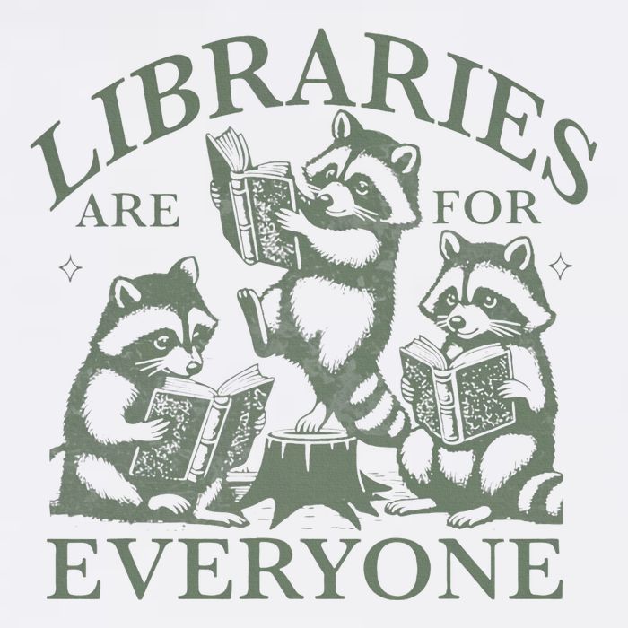 Libraries Are For Everyone Racoon Read Banned Book Librarian Mousepad