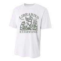 Libraries Are For Everyone Racoon Read Banned Book Librarian Performance Sprint T-Shirt