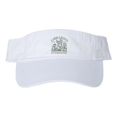 Libraries Are For Everyone Racoon Read Banned Book Librarian Valucap Bio-Washed Visor