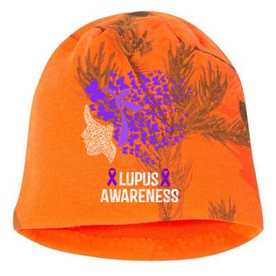 Lupus Awareness Funny Gift Lupus Purple Butterflies Gift Kati - Camo Knit Beanie