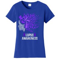 Lupus Awareness Funny Gift Lupus Purple Butterflies Gift Women's T-Shirt