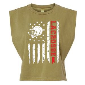 Lacrosse American Flag Distressed Garment-Dyed Women's Muscle Tee