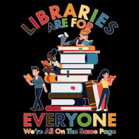 Libraries Are For Everyone Were All One The Same Page Stripe Pom Pom Beanie