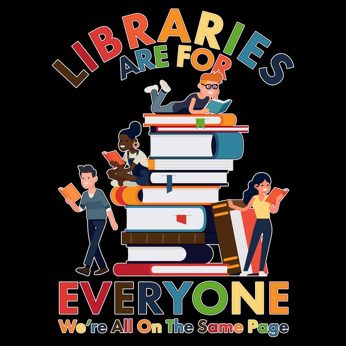 Libraries Are For Everyone Were All One The Same Page Stripe Pom Pom Beanie