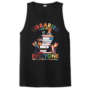 Libraries Are For Everyone Were All One The Same Page PosiCharge Competitor Tank