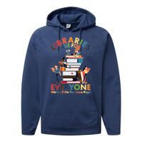 Libraries Are For Everyone Were All One The Same Page Performance Fleece Hoodie