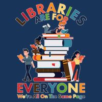 Libraries Are For Everyone Were All One The Same Page Full-Length Apron With Pockets