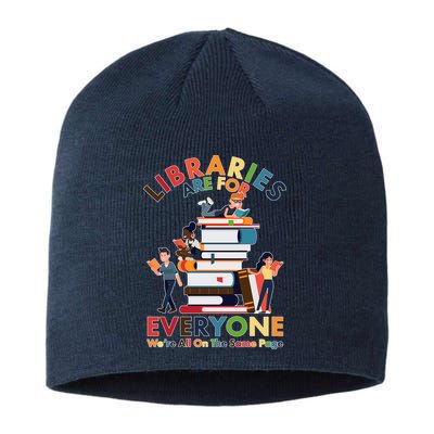 Libraries Are For Everyone Were All One The Same Page Sustainable Beanie