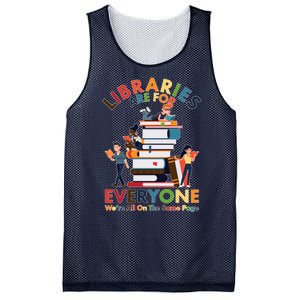 Libraries Are For Everyone Were All One The Same Page Mesh Reversible Basketball Jersey Tank