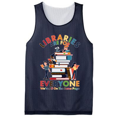 Libraries Are For Everyone Were All One The Same Page Mesh Reversible Basketball Jersey Tank