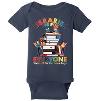 Libraries Are For Everyone Were All One The Same Page Baby Bodysuit
