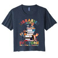 Libraries Are For Everyone Were All One The Same Page Crop Top
