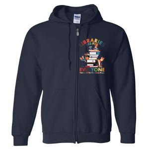 Libraries Are For Everyone Were All One The Same Page Full Zip Hoodie