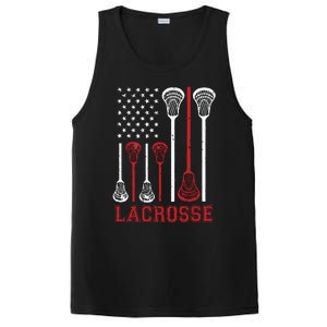 Lacrosse American Flag LAX Lacrosse Apparel Lacrosse Player PosiCharge Competitor Tank