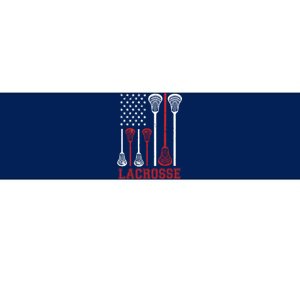 Lacrosse American Flag LAX Lacrosse Apparel Lacrosse Player Bumper Sticker