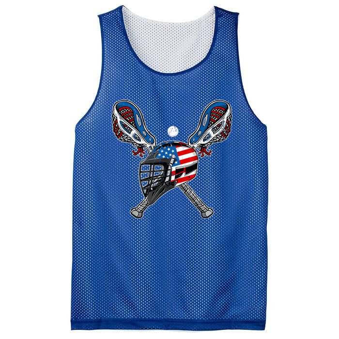 Lacrosse American Flag Lax Helmet Sticks 4th Of July Men Mesh Reversible Basketball Jersey Tank