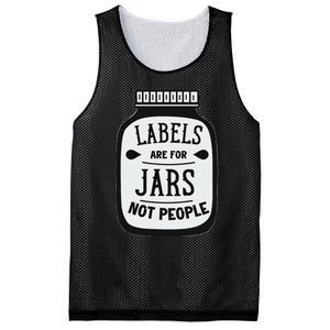 Labels Are For Jars Not People Positive Message Mesh Reversible Basketball Jersey Tank