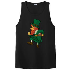 Leprechaun American Football St Patricks Day Sports Lover Gift PosiCharge Competitor Tank