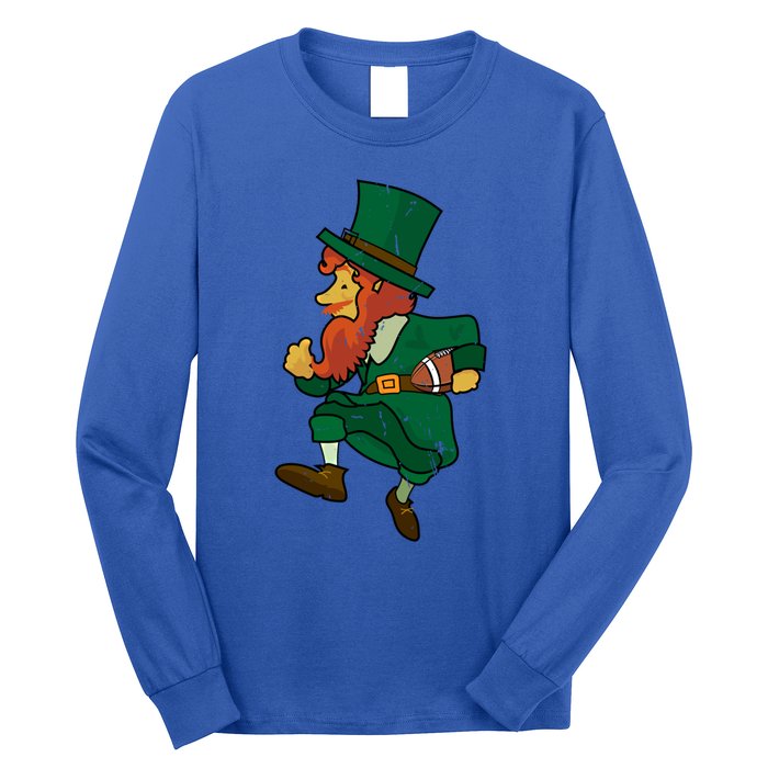 Leprechaun American Football St Patricks Day Sports Lover Gift Long Sleeve Shirt