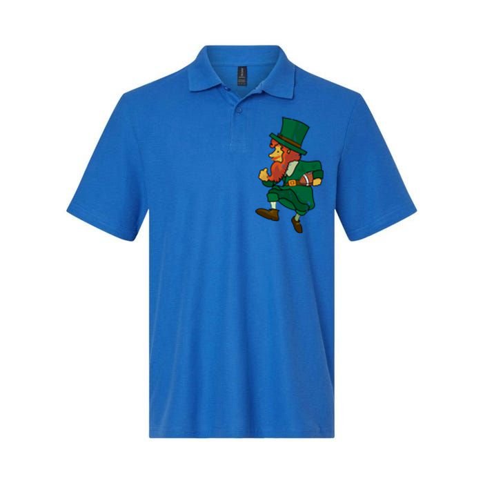 Leprechaun American Football St Patricks Day Sports Lover Gift Softstyle Adult Sport Polo