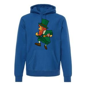 Leprechaun American Football St Patricks Day Sports Lover Gift Premium Hoodie