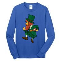 Leprechaun American Football St Patricks Day Sports Lover Gift Tall Long Sleeve T-Shirt