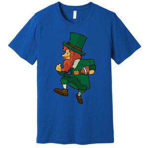 Leprechaun American Football St Patricks Day Sports Lover Gift Premium T-Shirt