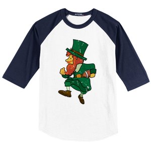 Leprechaun American Football St Patricks Day Sports Lover Gift Baseball Sleeve Shirt