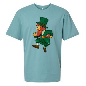 Leprechaun American Football St Patricks Day Sports Lover Gift Sueded Cloud Jersey T-Shirt