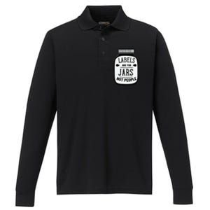 Labels Are For Jars Not People Performance Long Sleeve Polo