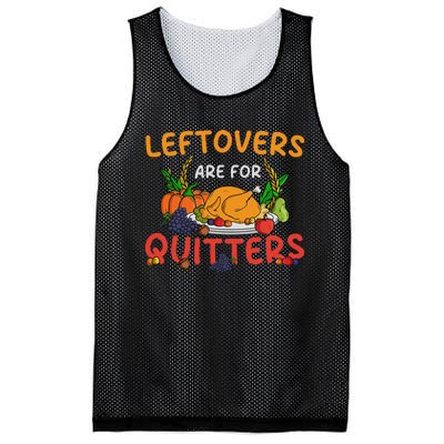 Leftovers Are For Quitters Turkey Day Thanksgiving Dinner Mesh Reversible Basketball Jersey Tank