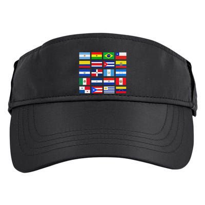 Latin American Flags Hispanic Heritage Month Adult Drive Performance Visor