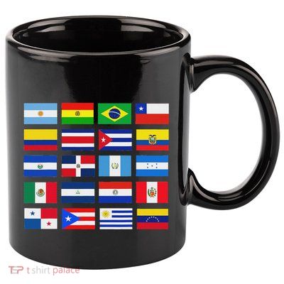Latin American Flags Hispanic Heritage Month 11oz C Handle Ceramic Mug