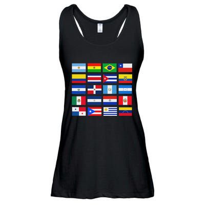 Latin American Flags Hispanic Heritage Month Ladies Essential Flowy Tank