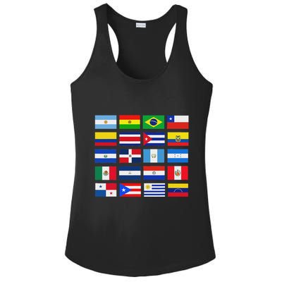 Latin American Flags Hispanic Heritage Month Ladies PosiCharge Competitor Racerback Tank