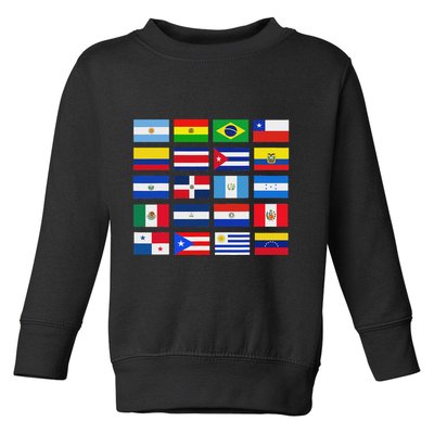 Latin American Flags Hispanic Heritage Month Toddler Sweatshirt