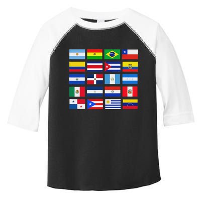 Latin American Flags Hispanic Heritage Month Toddler Fine Jersey T-Shirt