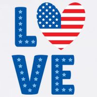 Love American Flag Heart 4th Of July Cooling Performance Crew T-Shirt